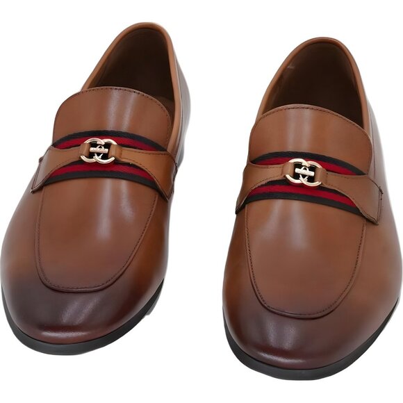 ALDO Leopaul Dress Slip-On Loafers Cognac Brown Men's US 8 - Picture 5 of 6